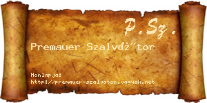 Premauer Szalvátor névjegykártya